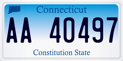 CT license plate AA40497