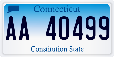 CT license plate AA40499