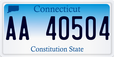 CT license plate AA40504