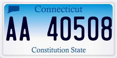 CT license plate AA40508