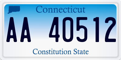 CT license plate AA40512