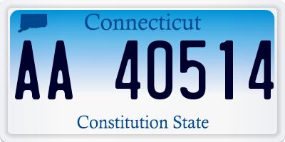 CT license plate AA40514