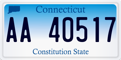 CT license plate AA40517