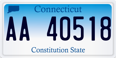 CT license plate AA40518