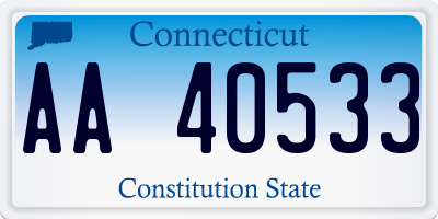 CT license plate AA40533