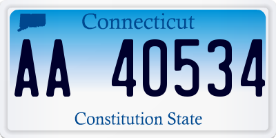 CT license plate AA40534