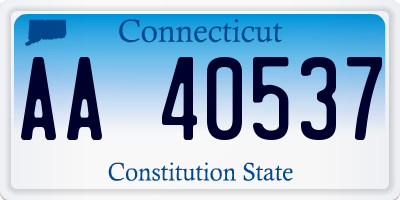 CT license plate AA40537