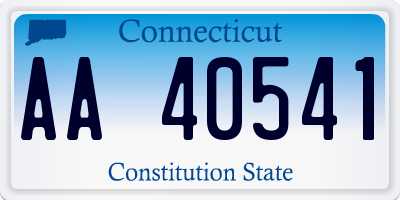 CT license plate AA40541
