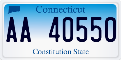 CT license plate AA40550