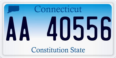 CT license plate AA40556