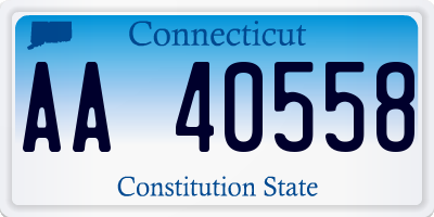 CT license plate AA40558