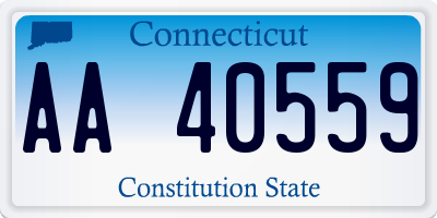 CT license plate AA40559