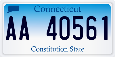 CT license plate AA40561