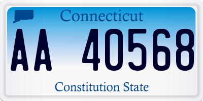 CT license plate AA40568