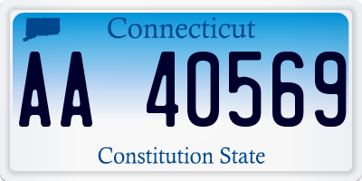 CT license plate AA40569