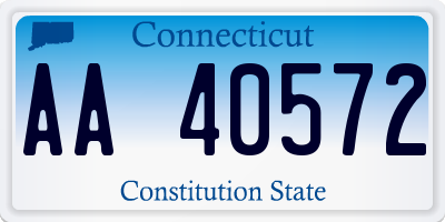 CT license plate AA40572