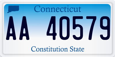 CT license plate AA40579