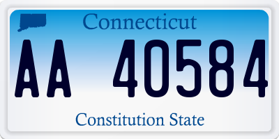 CT license plate AA40584