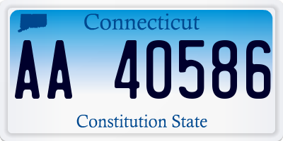 CT license plate AA40586