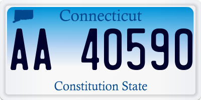 CT license plate AA40590