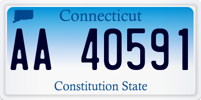 CT license plate AA40591