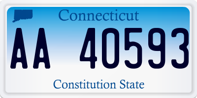 CT license plate AA40593