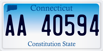 CT license plate AA40594