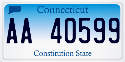 CT license plate AA40599