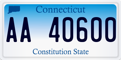 CT license plate AA40600