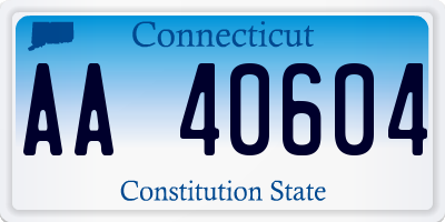 CT license plate AA40604