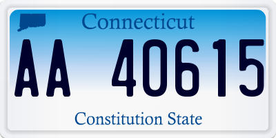 CT license plate AA40615