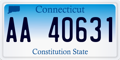 CT license plate AA40631