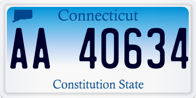 CT license plate AA40634