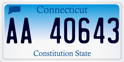 CT license plate AA40643