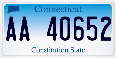 CT license plate AA40652