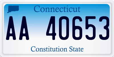 CT license plate AA40653
