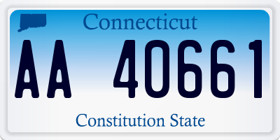 CT license plate AA40661