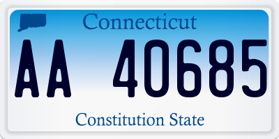 CT license plate AA40685