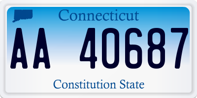 CT license plate AA40687
