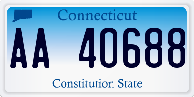 CT license plate AA40688