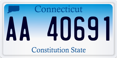 CT license plate AA40691