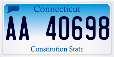 CT license plate AA40698