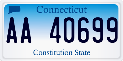 CT license plate AA40699
