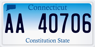 CT license plate AA40706