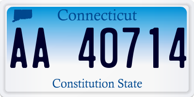 CT license plate AA40714