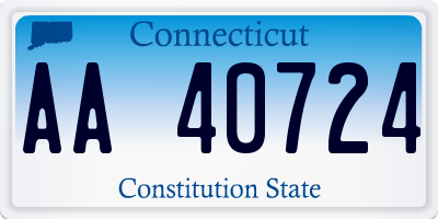 CT license plate AA40724