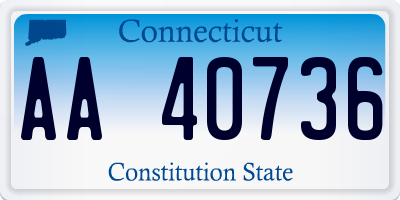 CT license plate AA40736
