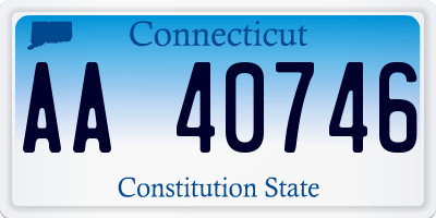 CT license plate AA40746
