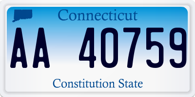 CT license plate AA40759