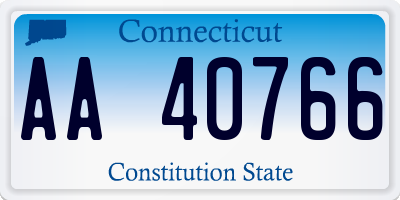 CT license plate AA40766